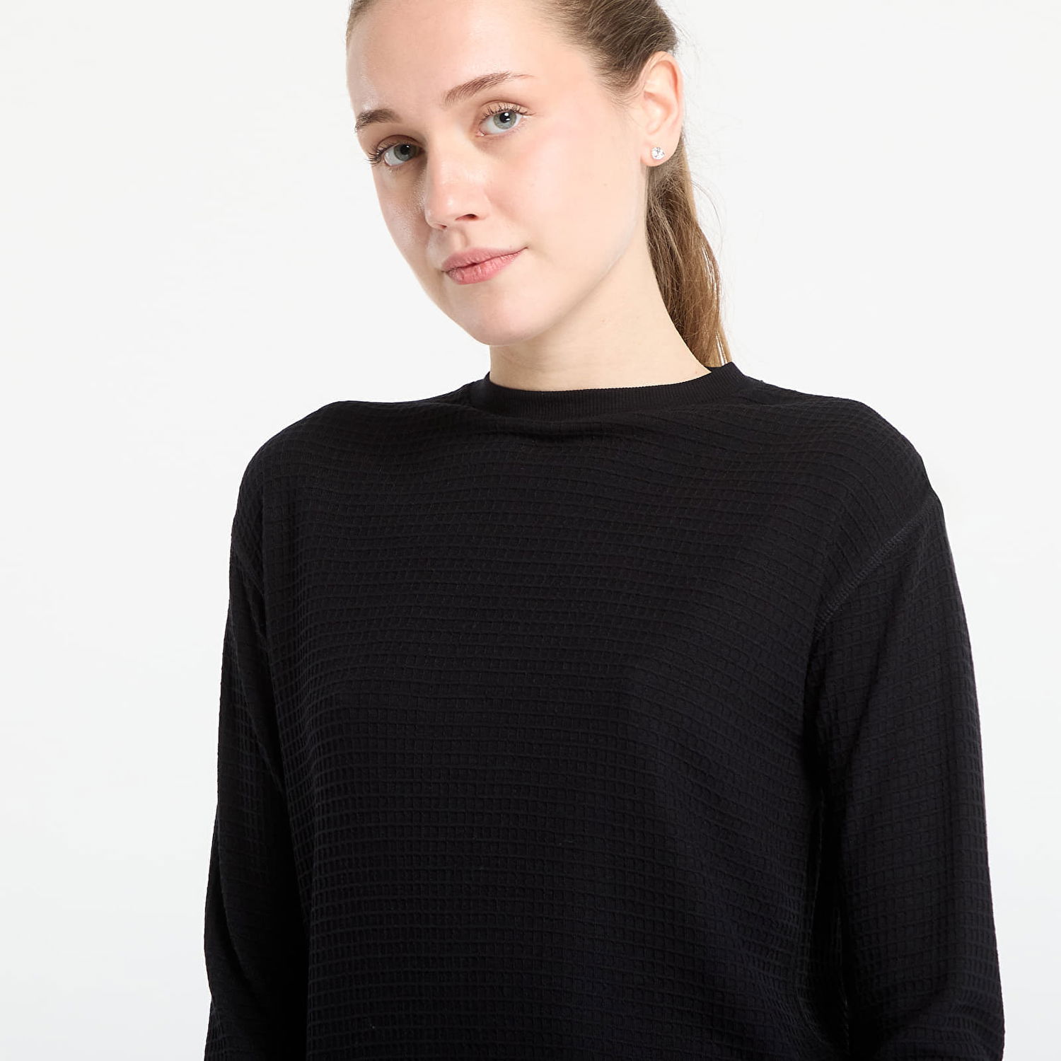 Tričko Craft Wool Waffle Long Sleeve Top Čierna | 1916672-999000, 1