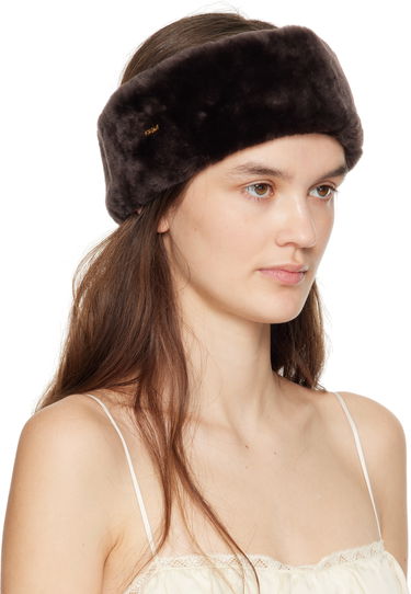 Šál CHLOÉ Chloé Shearling Headband Hnedá | CHC25SD017CI3, 1
