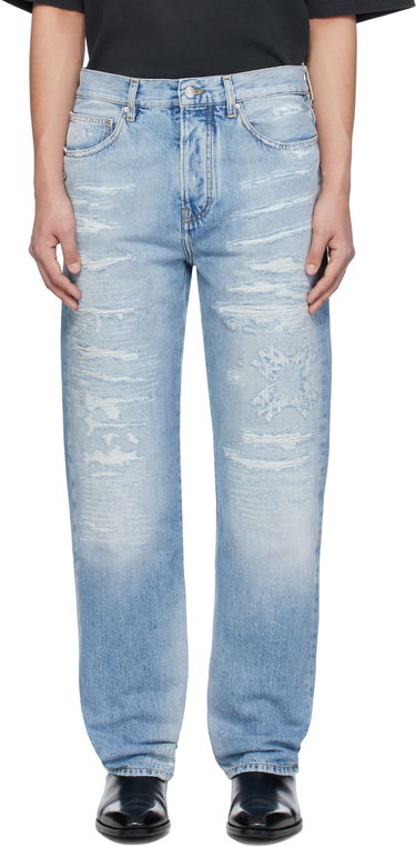 Džínsy AMIRI AMIRI 'MA' Quad Repaired Straight Jeans Modrá | AMDNGH1070, 0