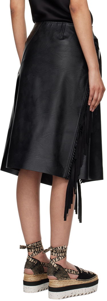 Sukňa Stella McCartney Fringe Midi Skirt Čierna | 630109SJB14, 2