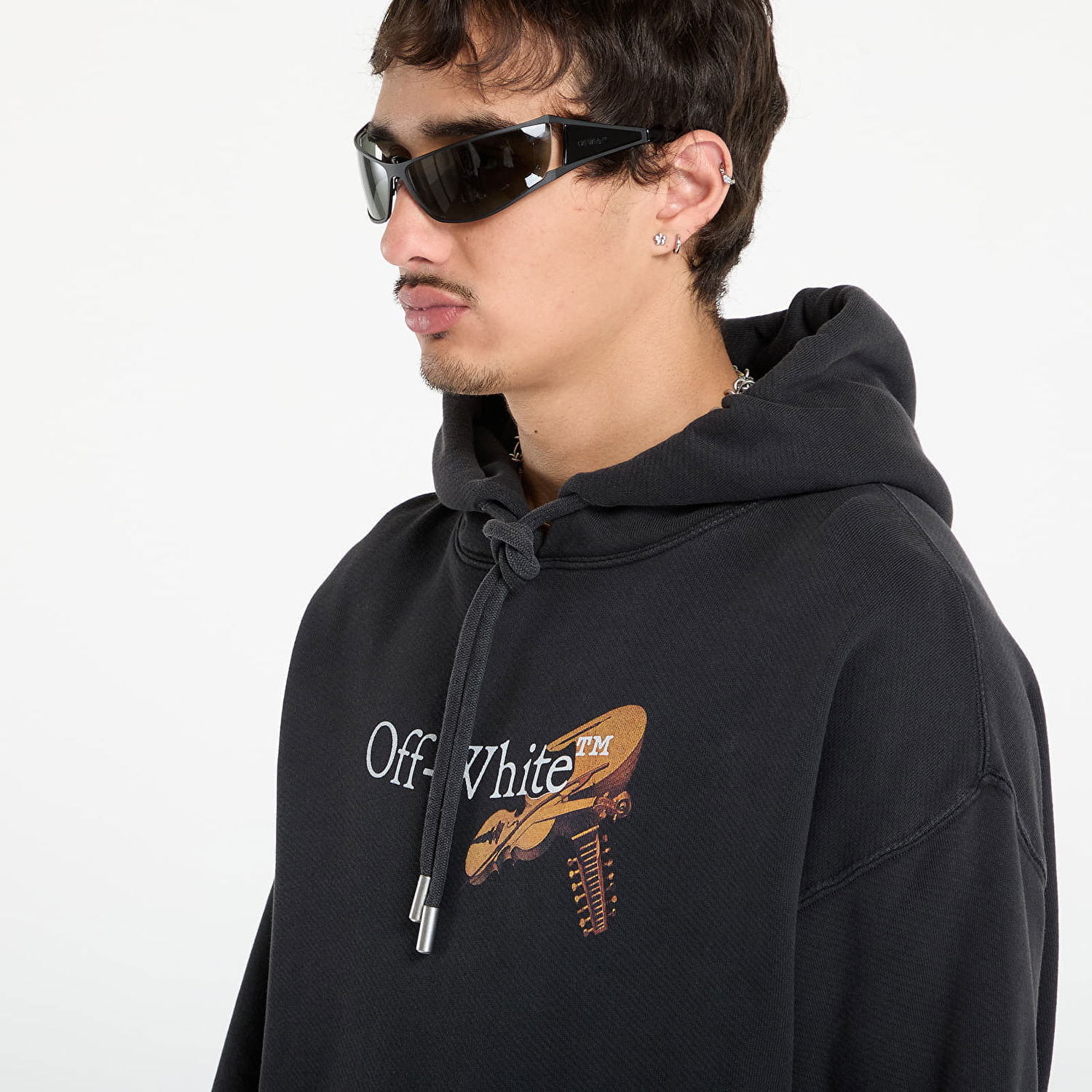 Mikina Off-White Off-White Cupid Arrow Skate Hoodie Čierna | OMBB085F25FLE0111301, 1