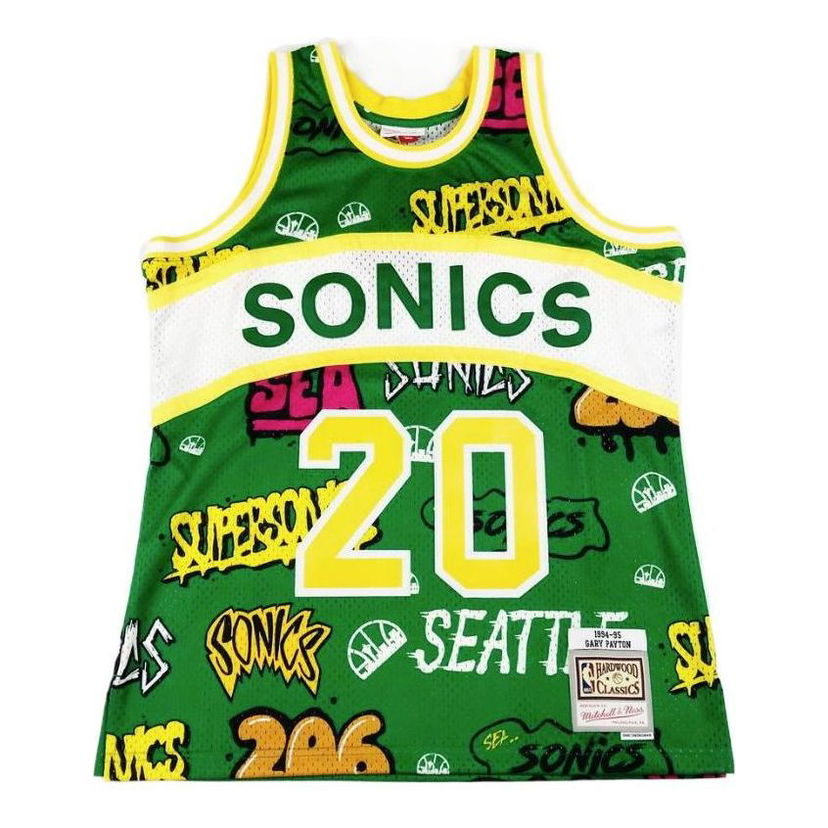 Tielko Mitchell & Ness Gary Payton Seattle Supersonics Hardwood Classics Jersey Zelené | TFSM4768-SSU98GPAGREN