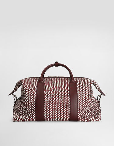 Cestovná taška Dolce & Gabbana Dolce & Gabbana Woven Leather Travel Bag Vínová | BM2498A9N798S666, 3