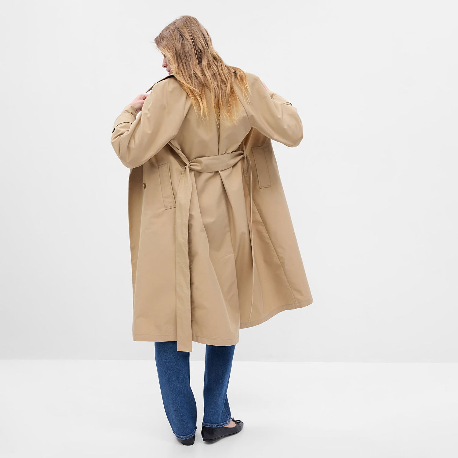 Trenčkot GAP Icon Trench Coat Khaki Béžová | 736395-01, 1
