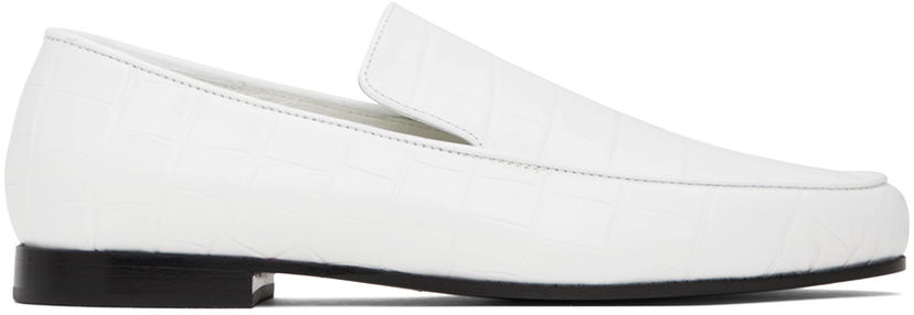 Oblečenie TOTEME TOTEME 'The Croco Oval' Loafers Biela | 234-WAS813-LE0023