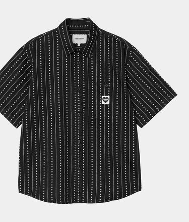 Košeľa Carhartt WIP Carhartt WIP S/S Drewe Shirt Heart C Pinstripe Čierna | I034537_13, 0
