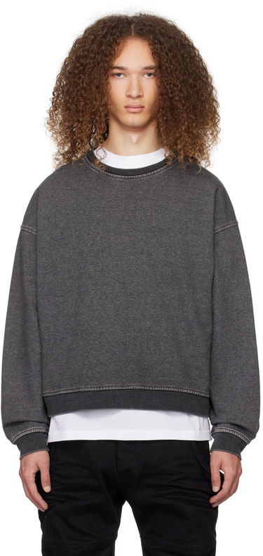 Mikina We11done We11done Faded Crewneck Sweatshirt Šedá | WD-TS0-24-788-U-BK, 0