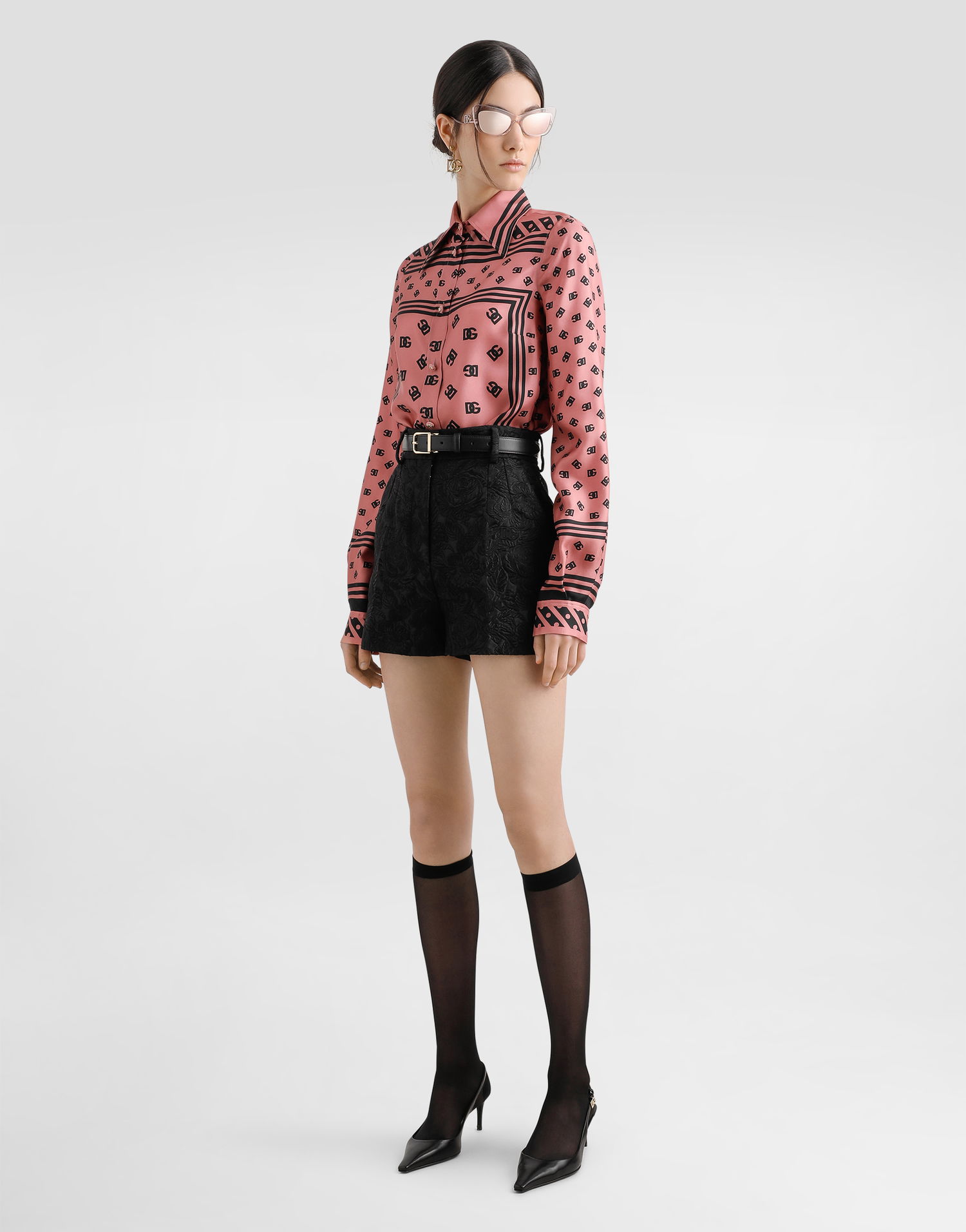 Šortky Dolce & Gabbana Dolce & Gabbana Quilted Floral Jacquard Shorts Čierna | FTC9GTGDCSSN0000, 1