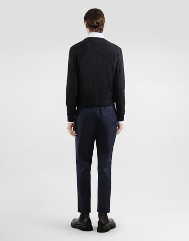 Nohavice Dolce & Gabbana Dolce & Gabbana Stretch Cotton Gabardine Jogging Trousers Navy | GYACEZFUFNVB0665, 2