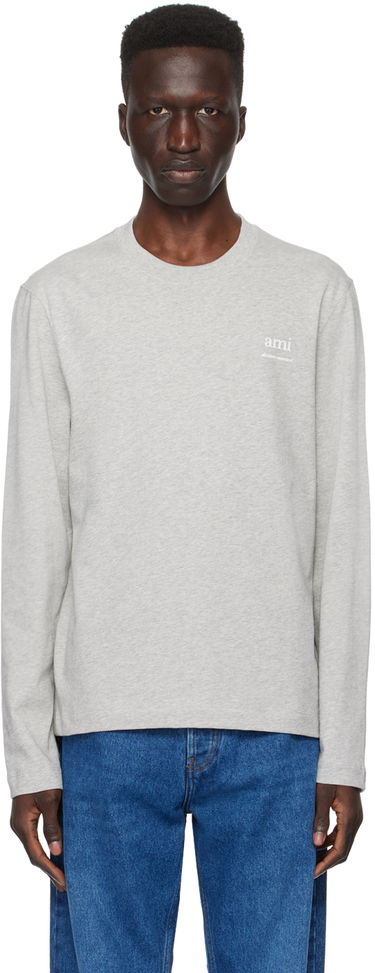 Tričko AMI Paris Bonded T-Shirt Šedá | UTS224.726, 0