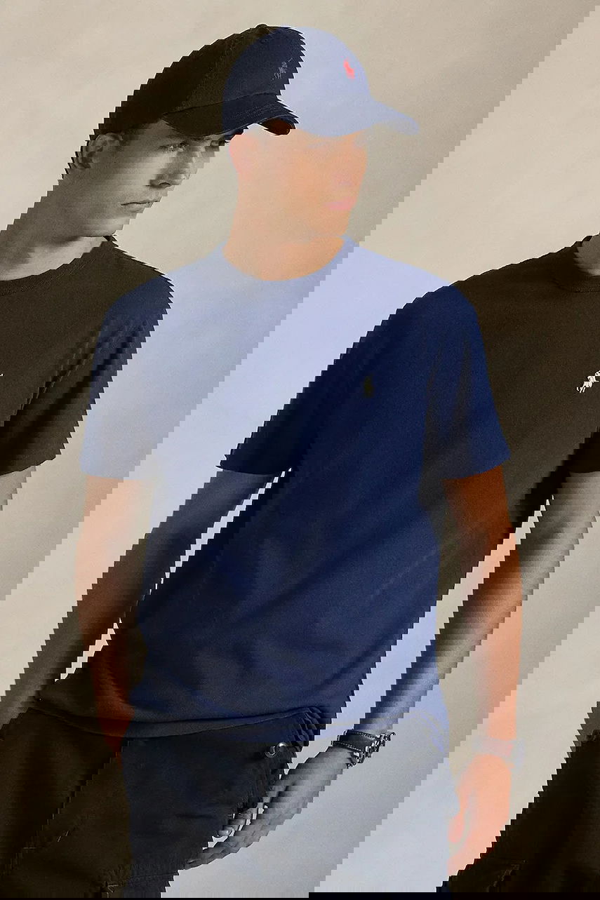 Tričko Polo by Ralph Lauren Polo Logo Cotton Crew Neck T-Shirt Navy | 710916698, 0