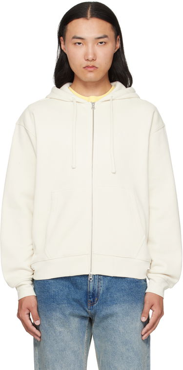 Mikina Dime Dime Cursive Zip Hoodie Biela | DIMEFA2573NAT, 0