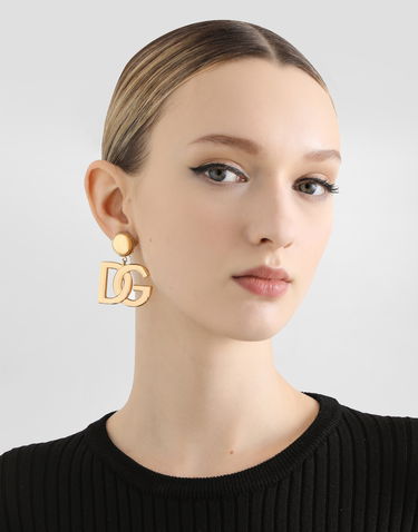 Náušnice Dolce & Gabbana Dolce & Gabbana DG Logo Earrings Onesize Metalická | WEN6P2W1111ZOO00, 1