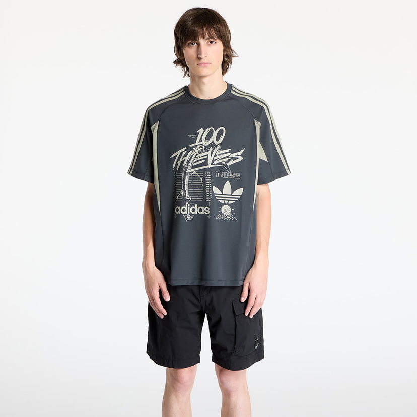 Tričko adidas Originals 100 Thieves T-Shirt Šedá | JM3259