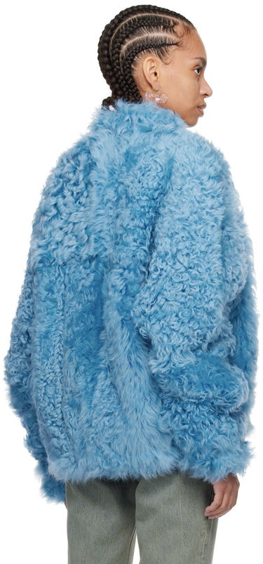 Bunda ERL ERL Stand Collar Shearling Jacket Modrá | ERL08J001, 2