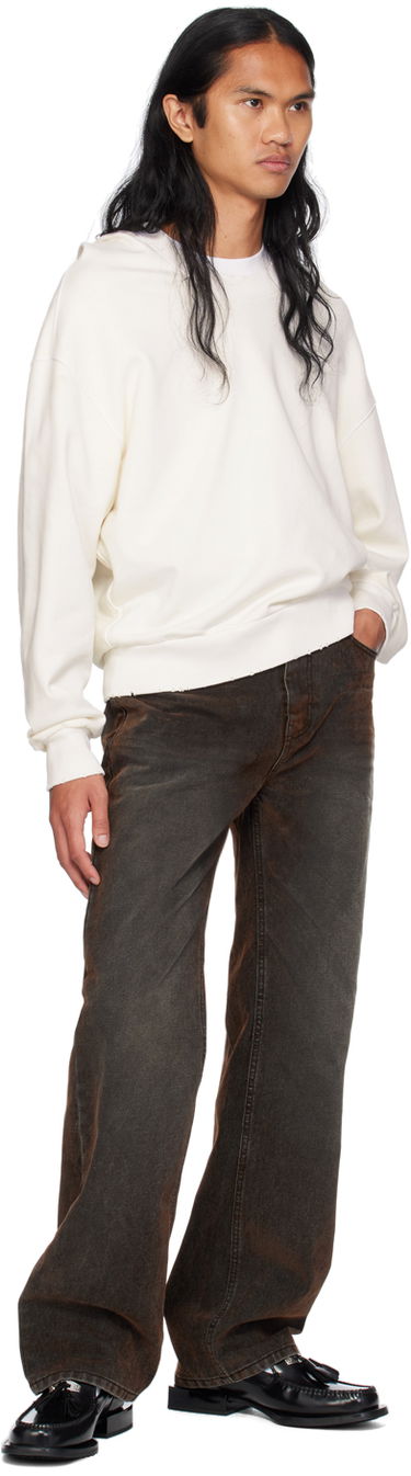 Mikina We11done Wide Neck Sweatshirt Biela | WD-TH2-24-801-U-WH, 3
