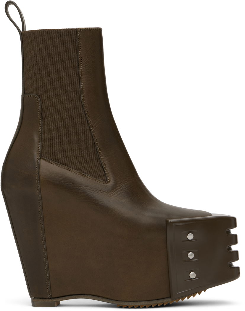 Oblečenie Rick Owens Rick Owens Porterville Grilled Wedge Beatle Chelsea Boots Hnedá | RO02D3848 LOOGR