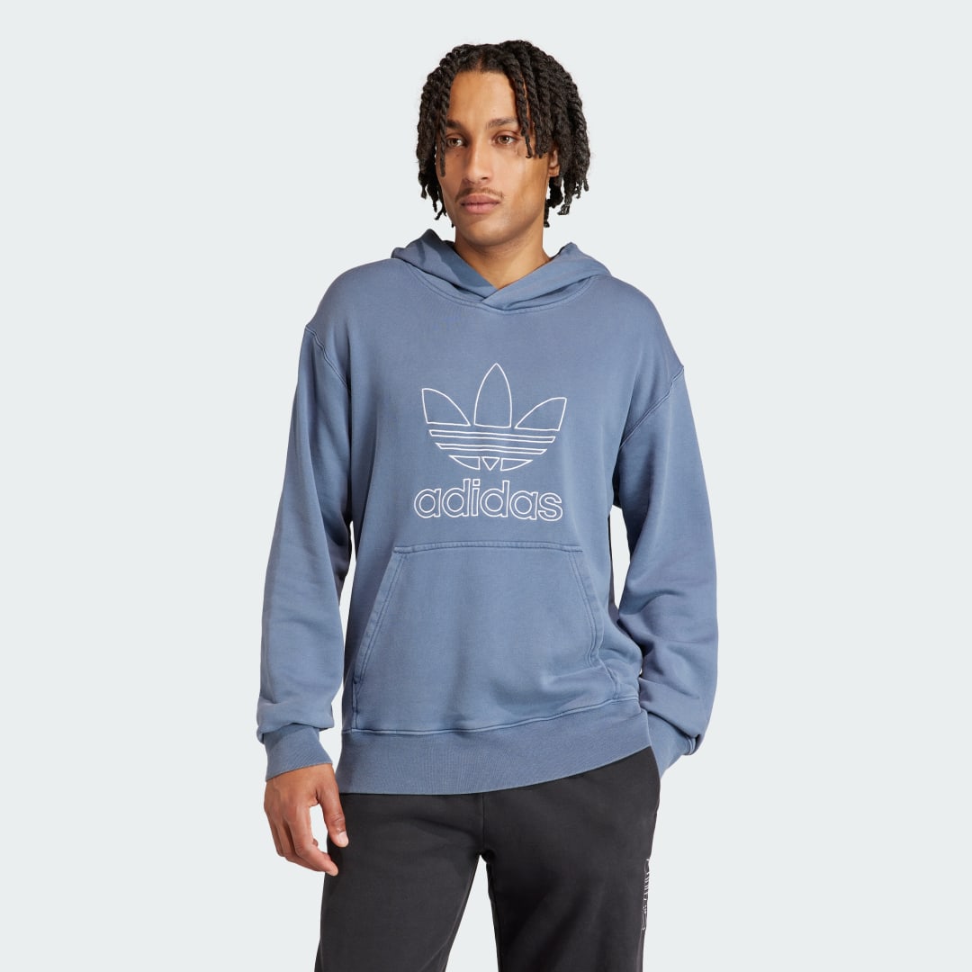 Mikina adidas Originals Adicolor Outline Trefoil Hoodie Navy | IR7991, 1