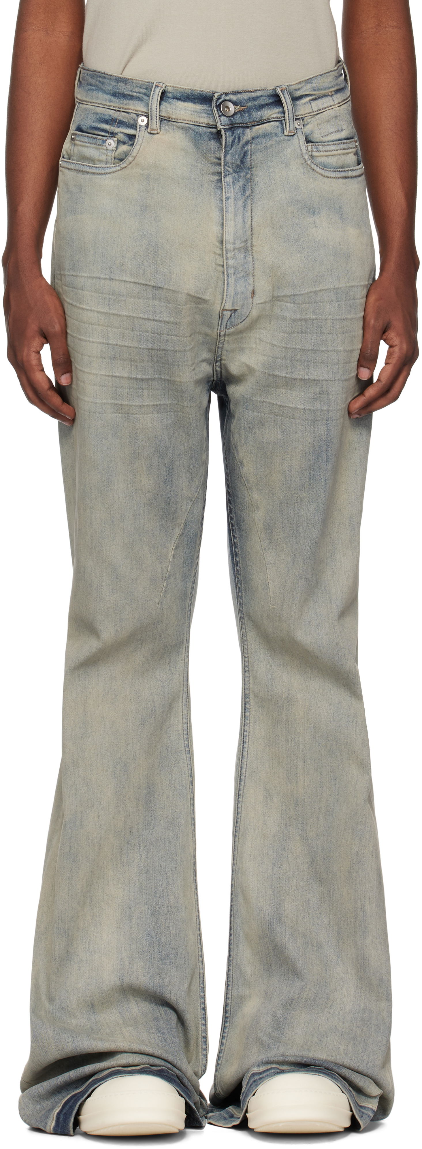 Džínsy Rick Owens Bootcut Jeans Modrá | DU02D2365 SKY, 0