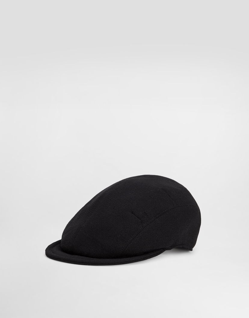 Šiltovka Dolce & Gabbana Dolce & Gabbana Wool Crepe Cap With DG Coin Čierna | FH665AGDDDNN0000