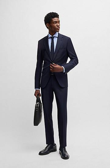 Košeľa BOSS Slim Fit Easy-Iron Stretch Cotton Shirt Modrá | 50539134, 1