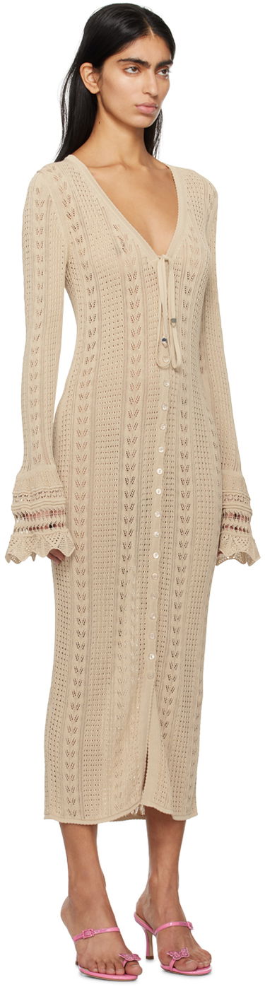 Šaty Blumarine Knit Midi Dress Béžová | P422A452A, 1