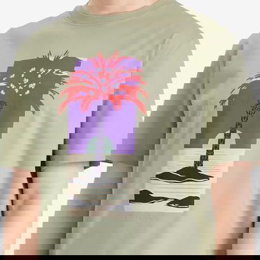 Tričko LANVIN Lanvin Men's Palm Tree Print T-Shirt Zelené | RM-TS0115-J173-P25-025, 5