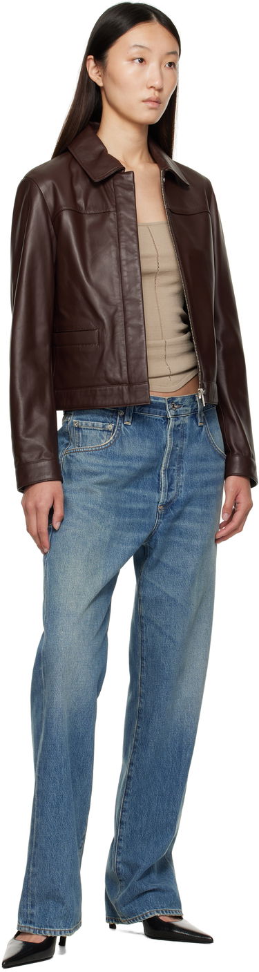 Bunda Loulou de Saison Loulou de Saison Ascot Leather Jacket Hnedá | ASCOT, 3