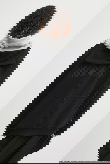 Mikina Maison Margiela MM6 Maison Margiela Hooded Sweatshirt with Stripes Šedá | S52HG0040.M25013.964, 5