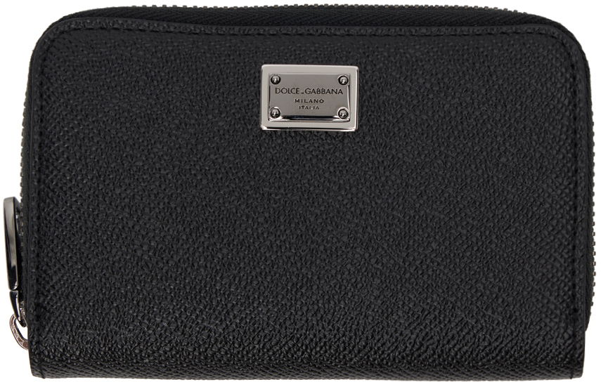 Black Dauphine Zip Bifold Wallet