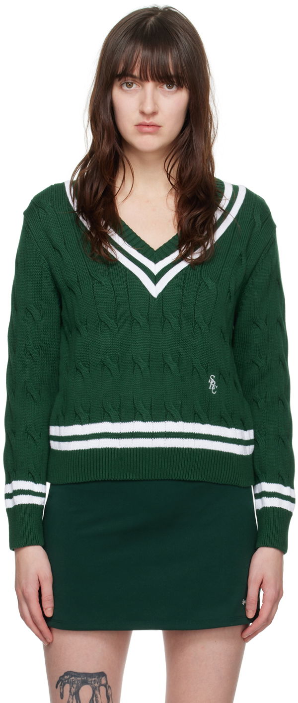 Sveter Sporty & Rich 'SRC' Sweater Zelené | WSAW233FO, 0