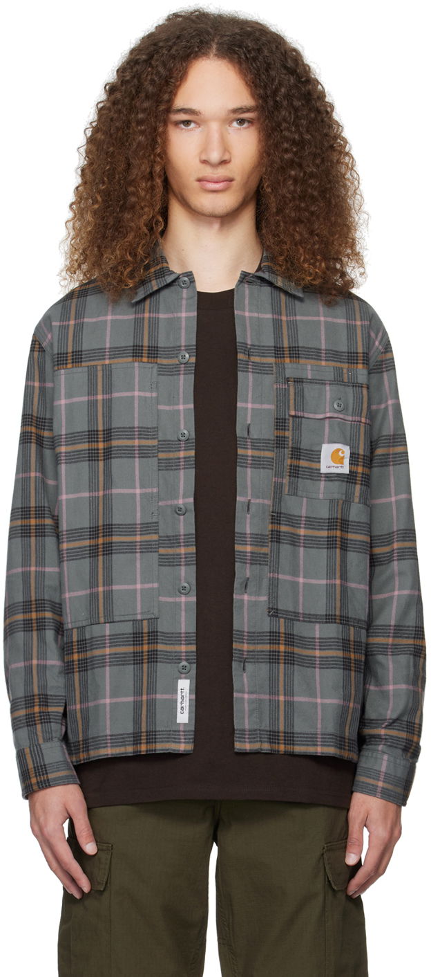 Košeľa Carhartt WIP Plaid Long Sleeve Button-Up Shirt Zelené | I032903, 0