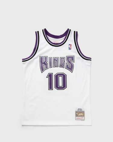 Dres Mitchell & Ness Sacramento Kings 2001 Mike Bibby #10 Swingman Jersey Biela | JY11620-SKIWHIT, 1