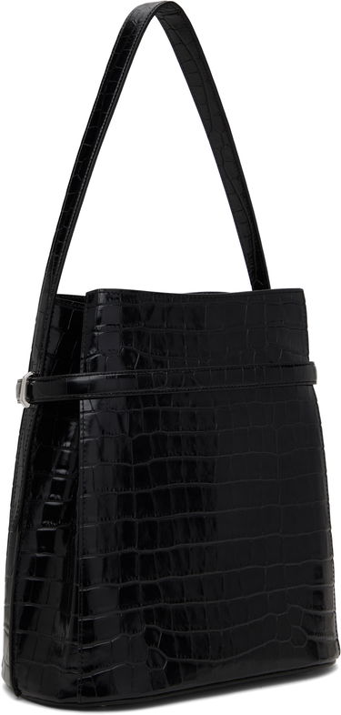 Kabelka TOTEME Totême Belted Croc-Embossed Leather Bucket Bag Čierna | 244-WAL0048-LE0076, 2