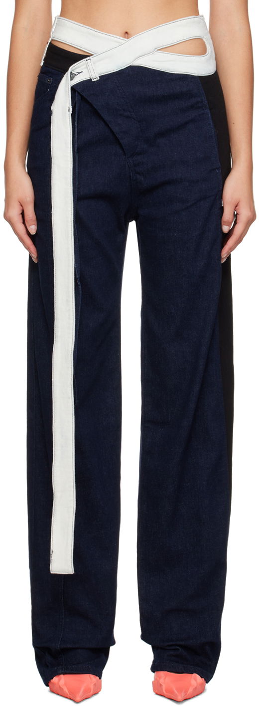 Džínsy Ottolinger Ottolinger Triple Wrap Denim Pants Modrá | 1700212, 0