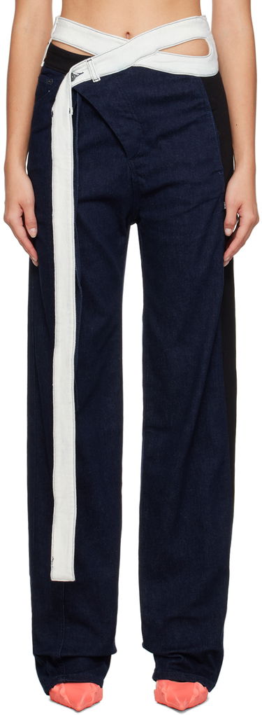 Džínsy Ottolinger Ottolinger Triple Wrap Denim Pants Modrá | 1700212, 0