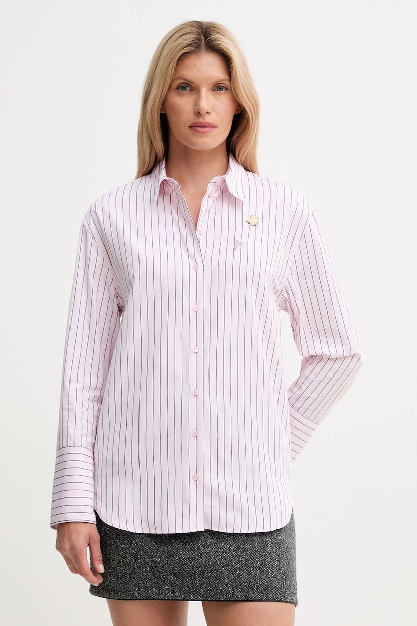 Košeľa KENZO Kenzo Relaxed Fit Striped Shirt Ružová | FF62CH2549LU
