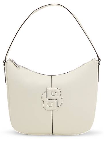 Taška cez rameno BOSS Balenciaga Hobo Bag with Double B Monogram Biela | 50541459, 0