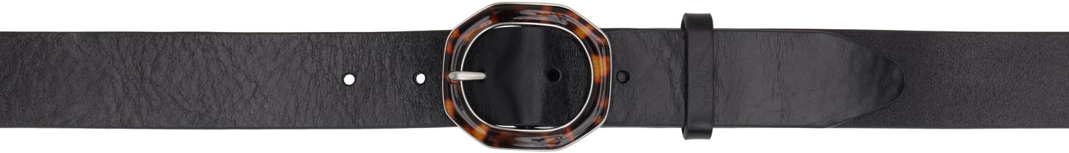 Opasok rag & bone Rag & Bone Audrey Tortoiseshell Buckle Leather Belt Čierna | WJW25SB1043LE43, 0