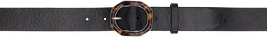 Opasok rag & bone Rag & Bone Audrey Tortoiseshell Buckle Leather Belt Čierna | WJW25SB1043LE43, 0