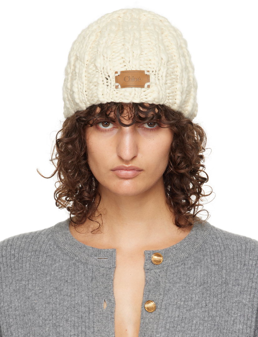 Kulicha CHLOÉ Wool & Silk Beanie Béžová | CHC24WD007MAN