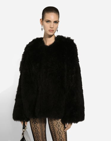 Bunda Dolce & Gabbana Goat Hair Cashmere Jacket Čierna | F9S06FFUP84N0000, 3