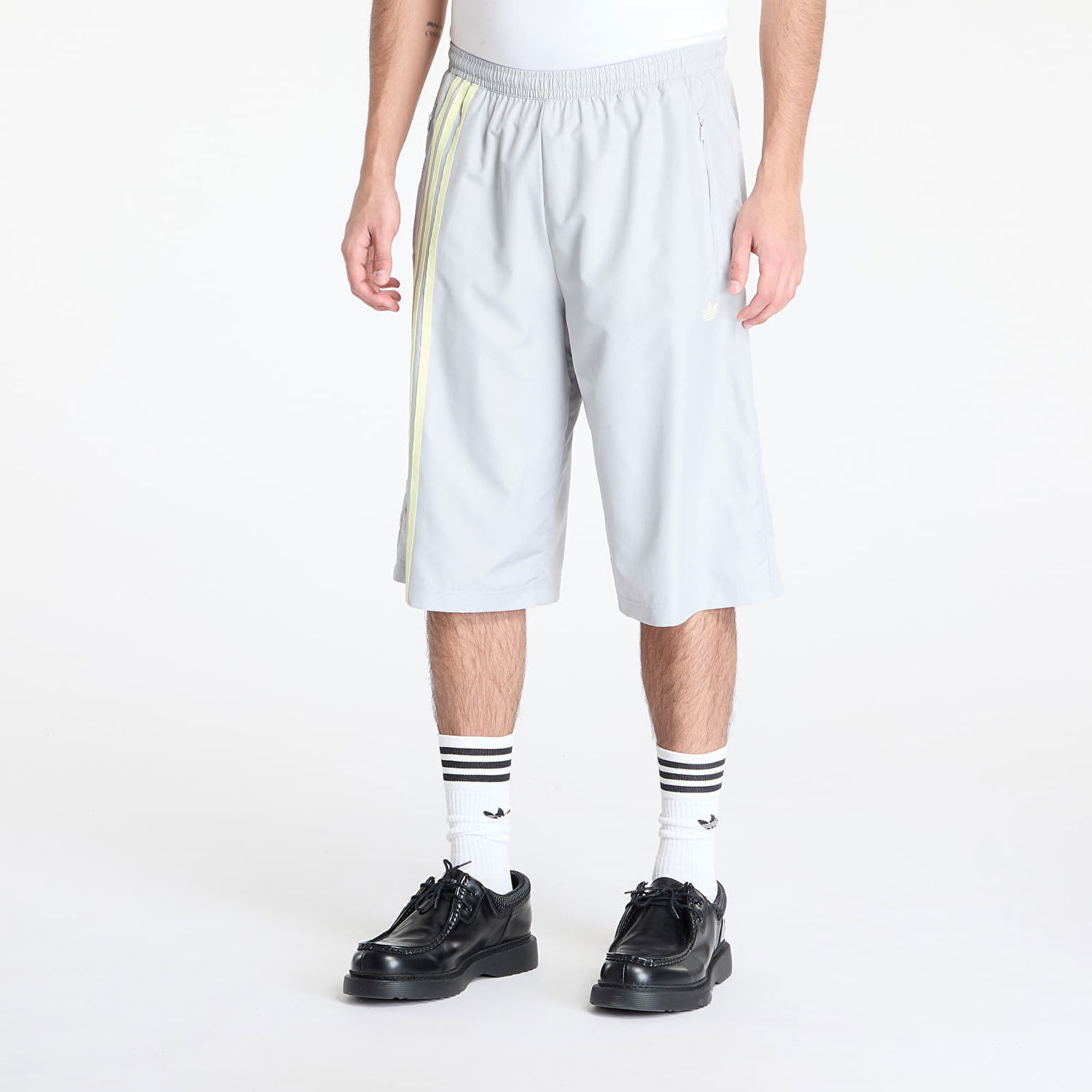 Šortky adidas Originals Firebird Fashion Front Stripes Shorts Šedá | JD1291, 0