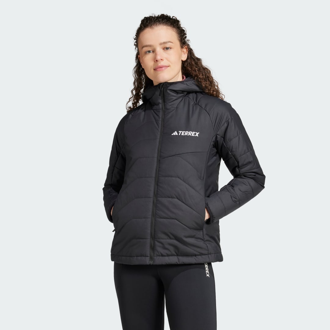 Prešívaná bunda adidas Performance Insulated Hooded Čierna | IM7668, 1