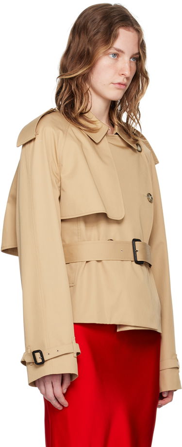 Trenčkot Stella McCartney Stella McCartney Cropped Trench Coat Béžová | 6700393CU403, 1