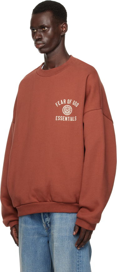 Sveter Fear of God Fear of God ESSENTIALS Fleece Crewneck Sweatshirt Hnedá | 192HO246266F, 3