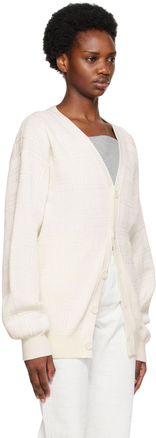 Sveter VETEMENTS Barcode Knit Cardigan Biela | VL14KN600W, 1