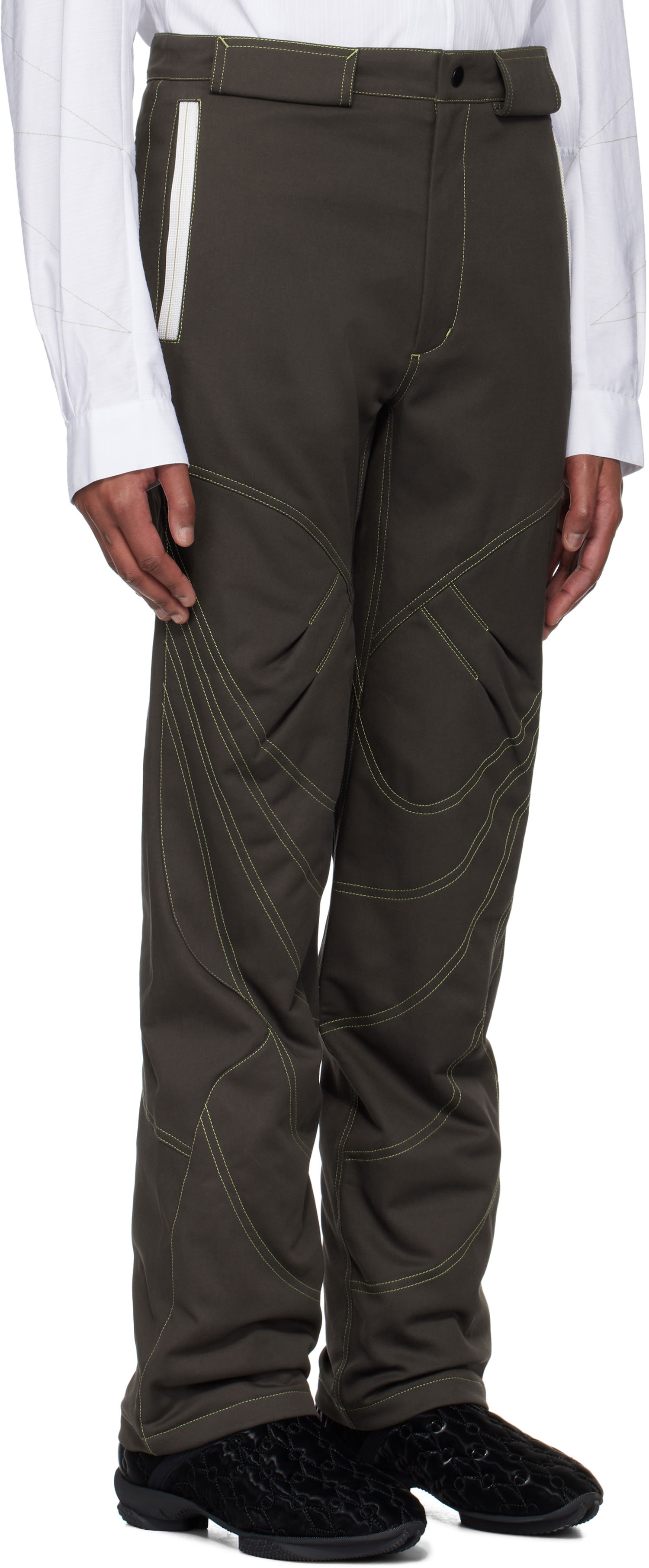 Nohavice KIKO KOSTADINOV Kiko Kostadinov Solix Zip Trousers Zelené | KKSS25T03-11, 1