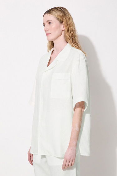 Košeľa PANGAIA Pangaia DNA Linen Camp Collar Relaxed Shirt Biela | 10002046, 6
