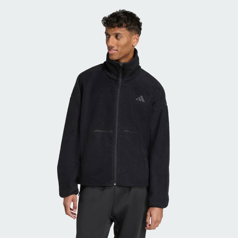 Bunda adidas Performance City Tech Fleece Jacket Čierna | KB1197
